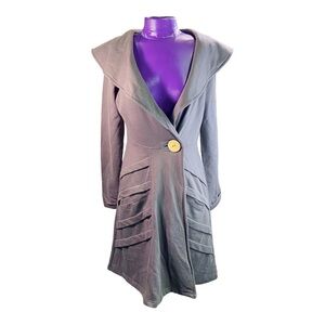 Fair Trade by Avatar Grey Sweatshirt Large Cotton One Button Coat S